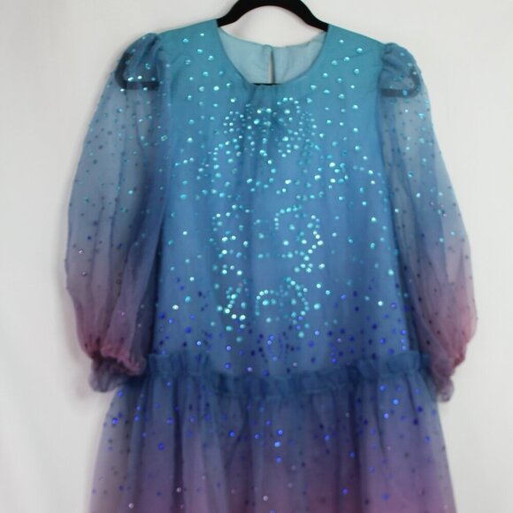 NWT Cynthia Rowley Rhinestone Tallulah Ombré Organza Maxi Dress Size Small - Picture 3 of 16
